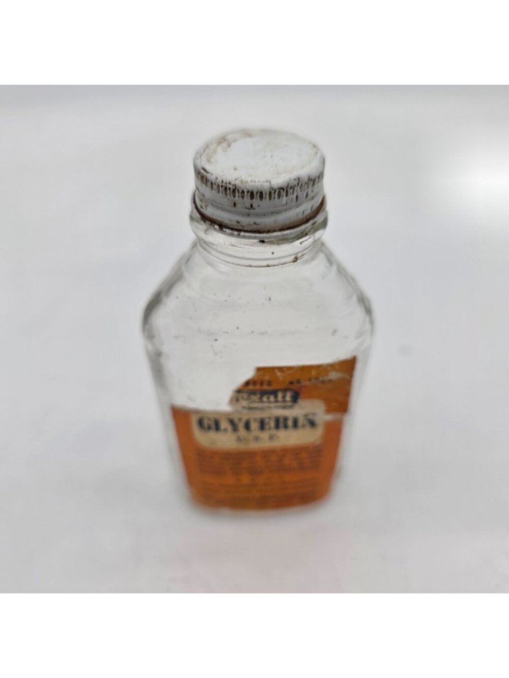 Vintage Rexall Glycerin U.S.P. Glass Bottle With Original Label - Picture 2 of 11